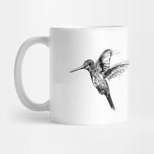 Hummingbird Ink Drawing Mug